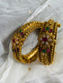 Antique Openable Kada Bangle-AD Stone Floral